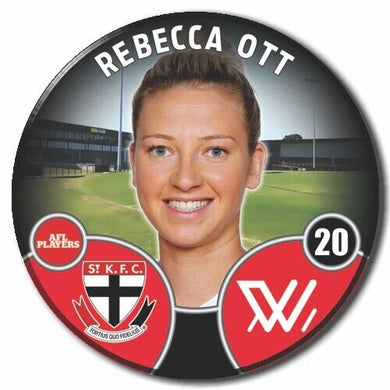 2022 AFLW St Kilda Player Badge - OTT, Rebecca