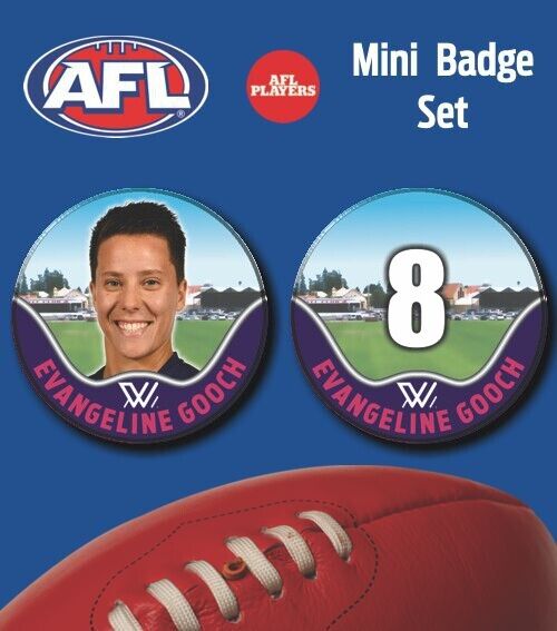 2021 AFLW Fremantle Mini Player Badge Set - GOOCH, Evangeline