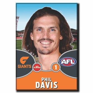 2021 AFL GWS Giants Player Magnet - DAVIS, Phil