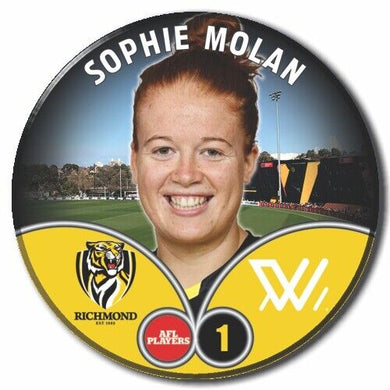 2023 AFLW S7 Richmond Player Badge - MOLAN, Sophie