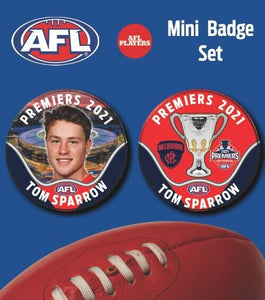 2021 AFL PREMIERS MINI BADGE SET - SPARROW, Tom