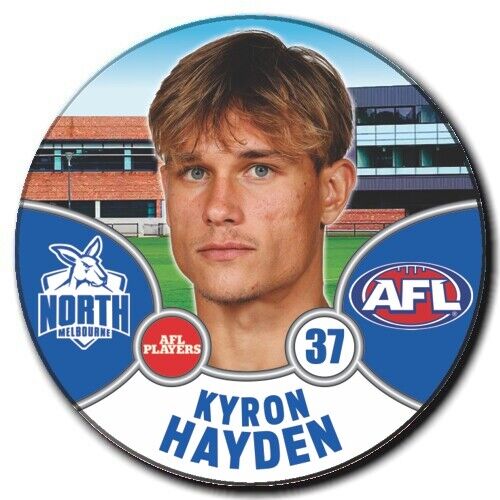 2021 AFL North Melbourne Player Badge - HAYDEN, Kyron