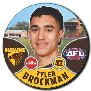 2021 AFL Hawthorn Player Badge - BROCKMAN, Tyler