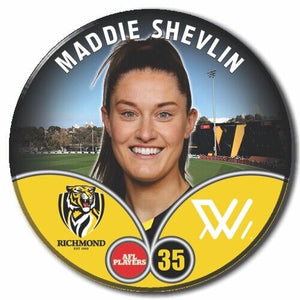 2023 AFLW S7 Richmond Player Badge - SHEVLIN, Maddie