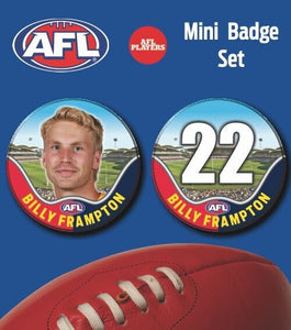 2021 AFL Adelaide Mini Player Badge Set - FRAMPTON, Billy