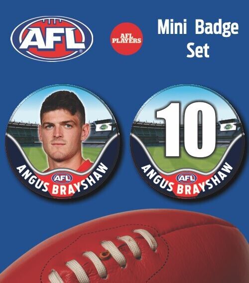 2021 AFL Melbourne Mini Player Badge Set - BRAYSHAW, Angus