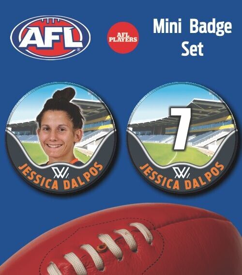 2021 AFLW GWS Mini Player Badge Set - DAL POS, Jessica
