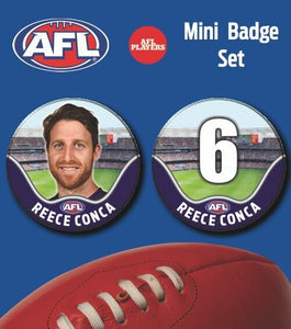 2021 AFL Fremantle Mini Player Badge Set - CONCA, Reece