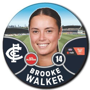 2021 AFLW Carlton Player Badge - WALKER, Brooke