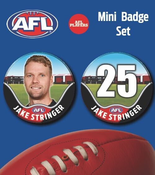 2021 AFL Essendon Mini Player Badge Set - STRINGER, Jake