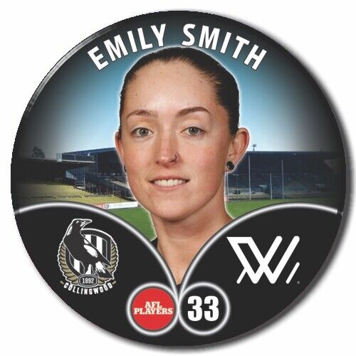 2023 AFLW S7 Collingwood Player Badge - SMITH, Emily