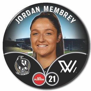 2023 AFLW S7 Collingwood Player Badge - MEMBREY, Jordan