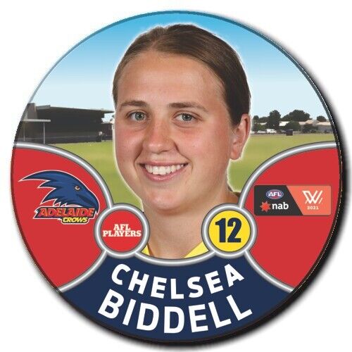 2021 AFLW Adelaide Player Badge - BIDDELL, Chelsea