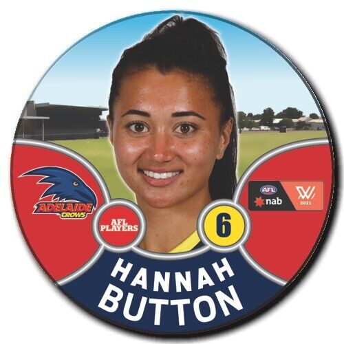 2021 AFLW Adelaide Player Badge - BUTTON, Hannah