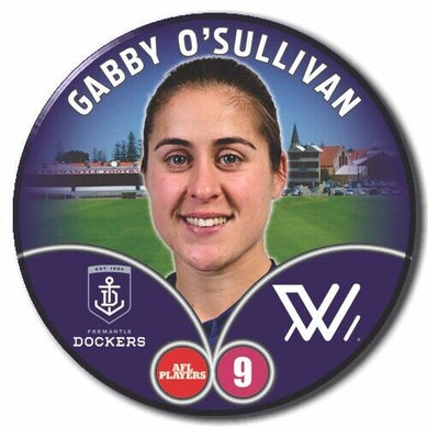 2023 AFLW S7 Fremantle Player Badge - O'SULLIVAN, Gabby