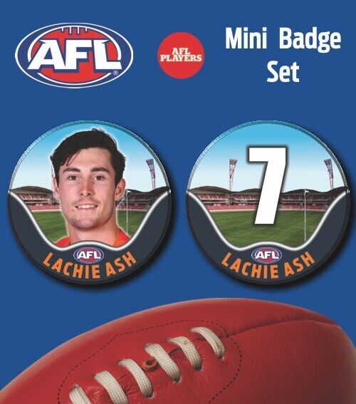 2021 AFL GWS Mini Player Badge Set - ASH, Lachie