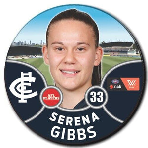 2021 AFLW Carlton Player Badge - GIBBS, Serena