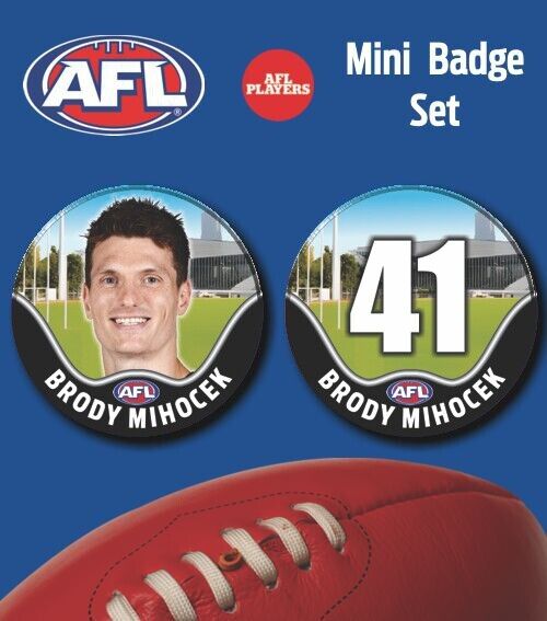 2021 AFL Collingwood Mini Player Badge Set - MIHOCEK, Brody