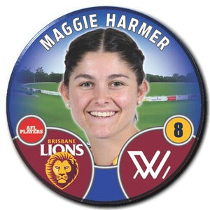 2022 AFLW Brisbane Player Badge - HARMER, Maggie