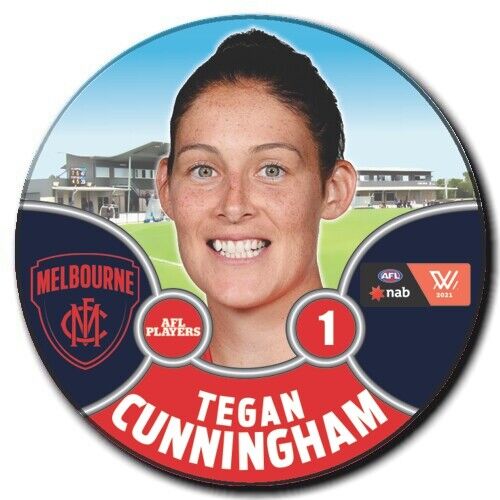 2021 AFLW Melbourne Player Badge - CUNNINGHAM, Tegan