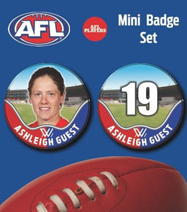 2021 AFLW Western Bulldogs Mini Player Badge Set - GUEST, Ashleigh