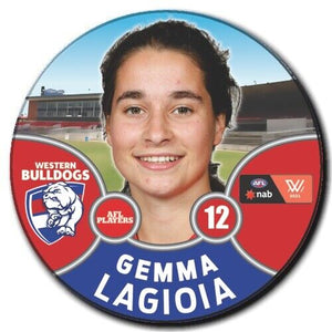 2021 AFLW Western Bulldogs Player Badge - LAGIOIA, Gemma