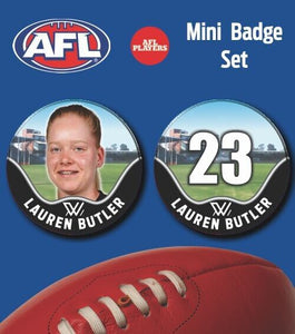 2021 AFLW Collingwood Mini Player Badge Set - BUTLER, Lauren