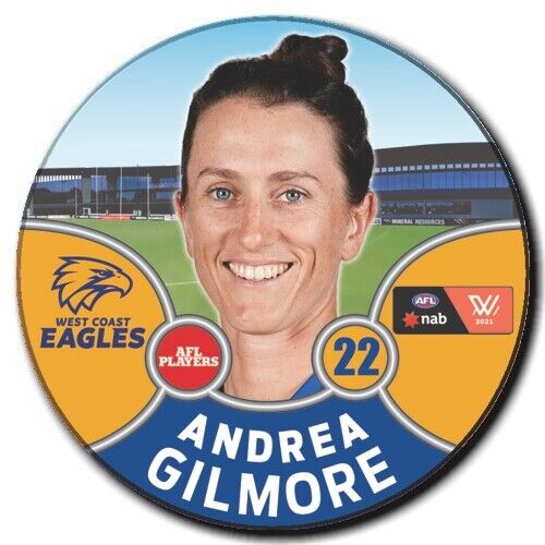 2021 AFLW West Coast Eagles Player Badge - GILMORE, Andrea