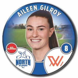 2022 AFLW North Melbourne Player Badge - GILROY, Aileen
