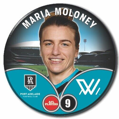 2023 AFLW S7 Port Adelaide Player Badge - MOLONEY, Maria