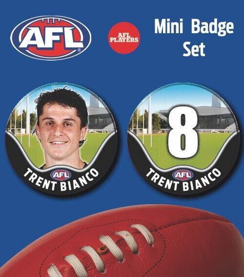 2021 AFL Collingwood Mini Player Badge Set - BIANCO, Trent
