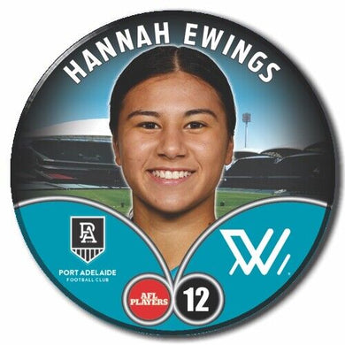 2023 AFLW S7 Port Adelaide Player Badge - EWINGS, Hannah