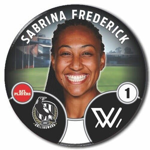 2022 AFLW Collingwood Player Badge - FREDERICK, Sabrina