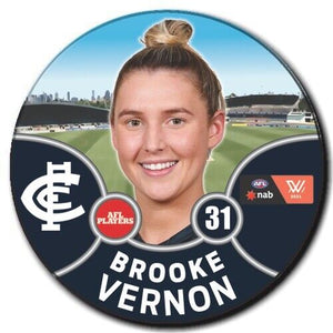 2021 AFLW Carlton Player Badge - VERNON, Brooke