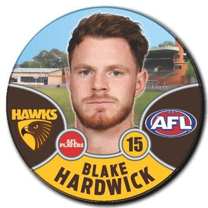 2021 AFL Hawthorn Player Badge - HARDWICK, Blake