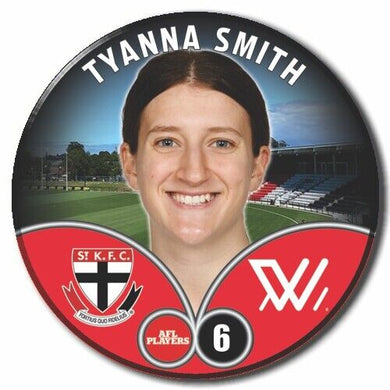 2023 AFLW S7 St Kilda Player Badge - SMITH, Tyanna
