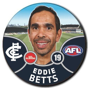 2021 AFL Carlton Player Badge - BETTS, Eddie