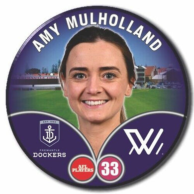 2023 AFLW S7 Fremantle Player Badge - MULHOLLAND, Amy