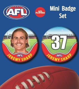 2021 AFL Gold Coast Suns Mini Player Badge Set - SHARP, Jeremy