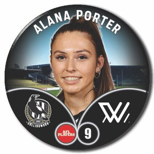 2023 AFLW S7 Collingwood Player Badge - PORTER, Alana