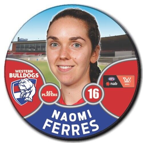2021 AFLW Western Bulldogs Player Badge - FERRES, Naomi
