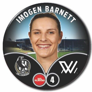 2023 AFLW S7 Collingwood Player Badge - BARNETT, Imogen