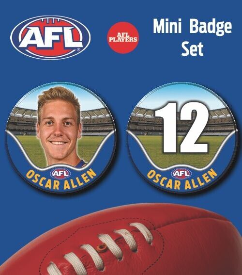2021 AFL West Coast Eagles Mini Player Badge Set - ALLEN, Oscar