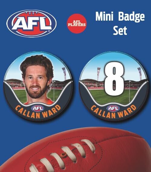 2021 AFL GWS Mini Player Badge Set - WARD, Callan