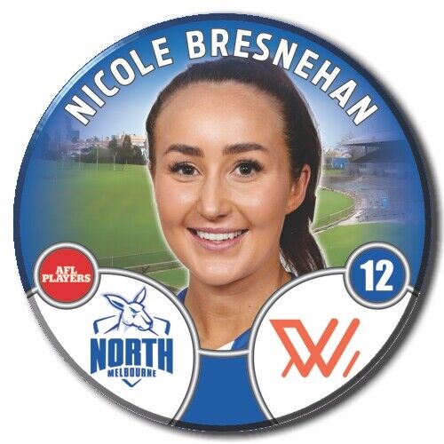 2022 AFLW North Melbourne Player Badge - BRESNEHAN, Nicole