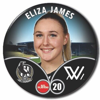 2023 AFLW S7 Collingwood Player Badge - JAMES, Eliza