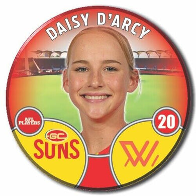 2022 AFLW Gold Coast Player Badge - D'ARCY, Daisy