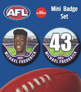 2021 AFL Fremantle Mini Player Badge Set - FREDERICK, Michael