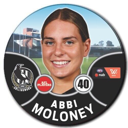 2021 AFLW Collingwood Player Badge - MOLONEY, Abbi