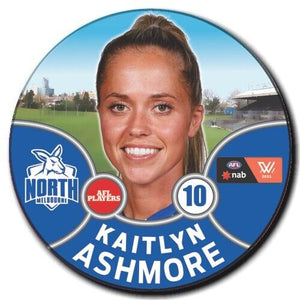 2021 AFLW North Melbourne Player Badge - ASHMORE, Kaitlyn